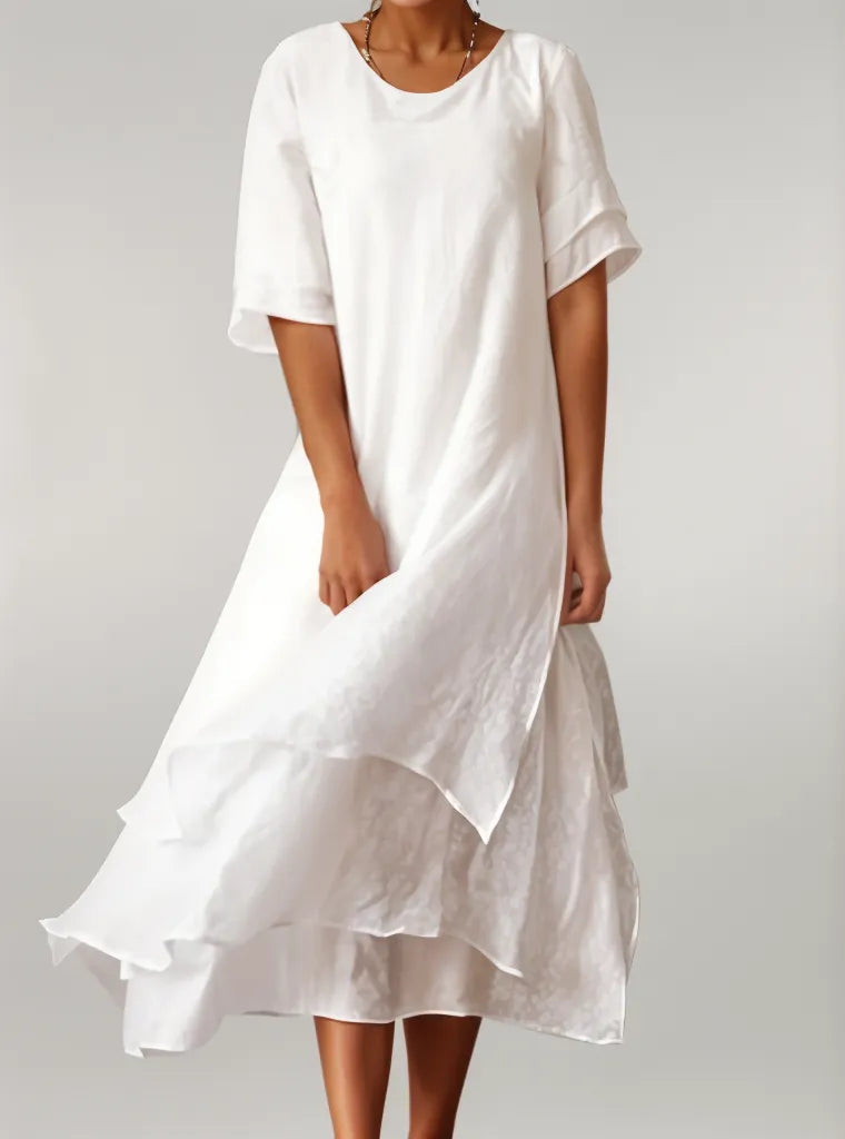 Tabatha - Long Elegant Cotton Dress