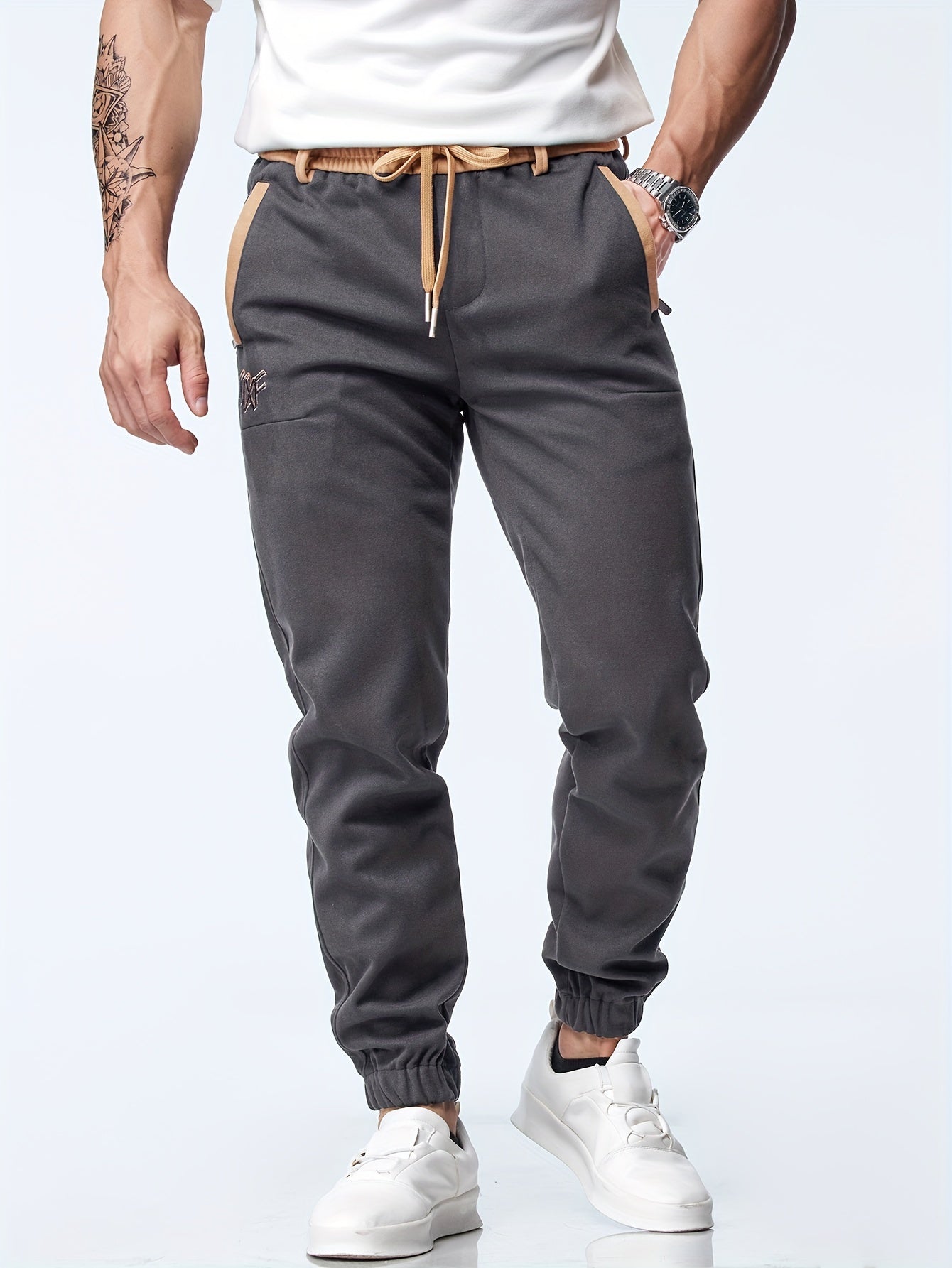 Timothy – Pantaloni casual până la gleznă cu talie elastică