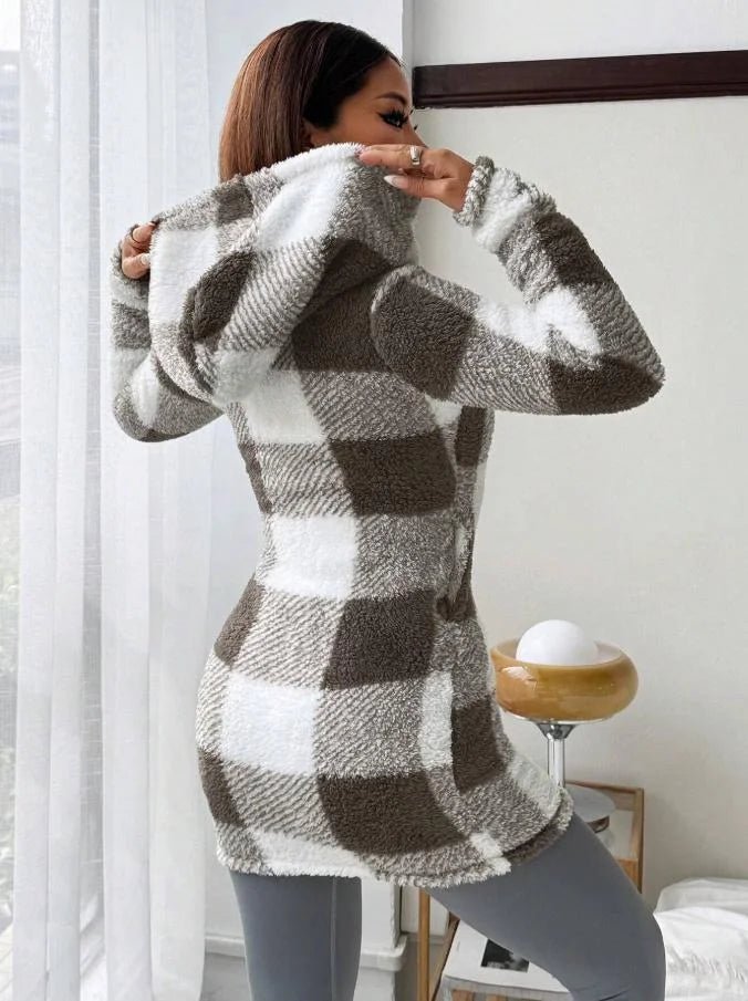 Tissaia - Sweat à capuche zippé élégant