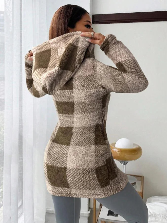 Tissaia - Sweat à capuche zippé élégant