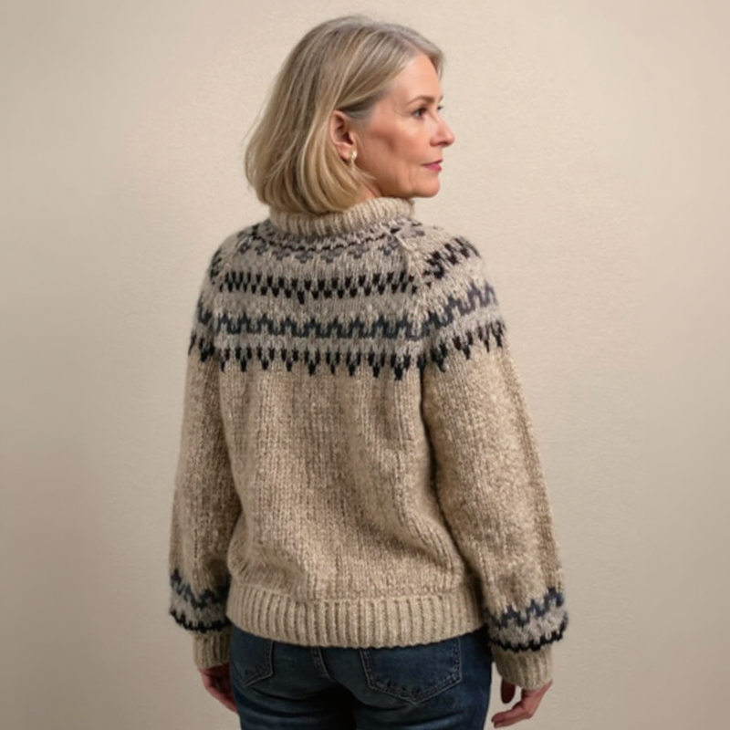 Toniolo - Classic Icelandic Knit Sweater Made from Wool