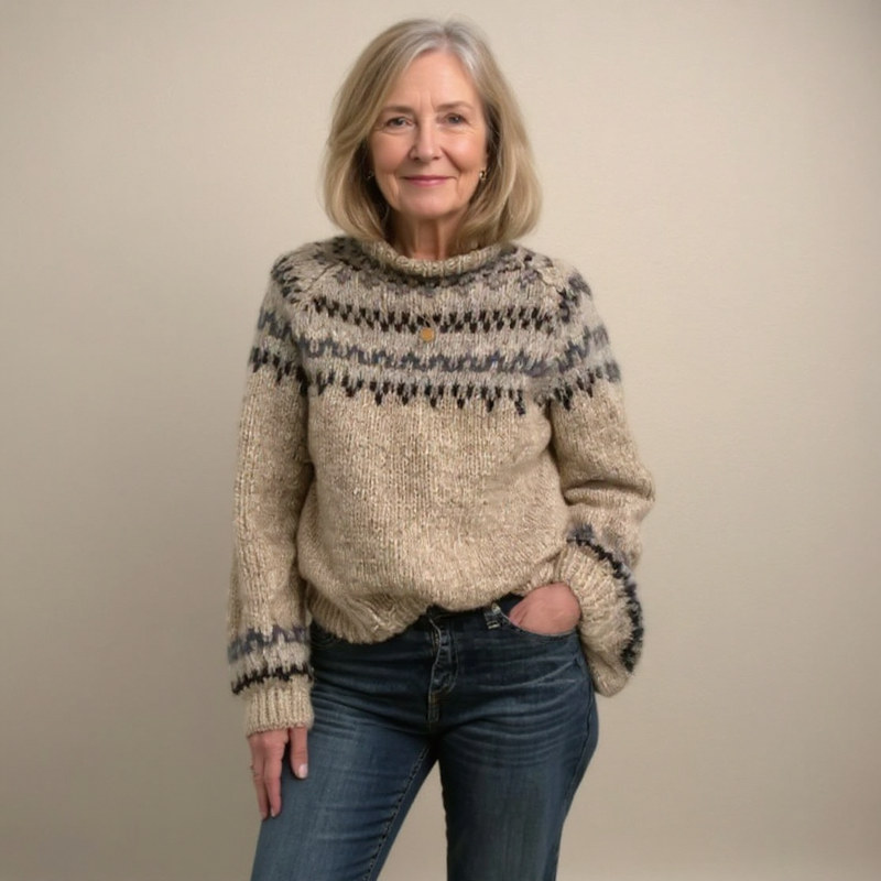 Toniolo - Classic Icelandic Knit Sweater Made from Wool