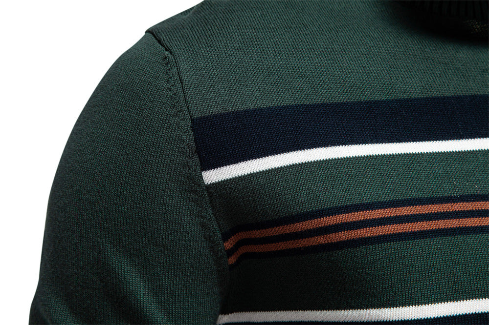 Toralf - Half Zip Striped Sweater