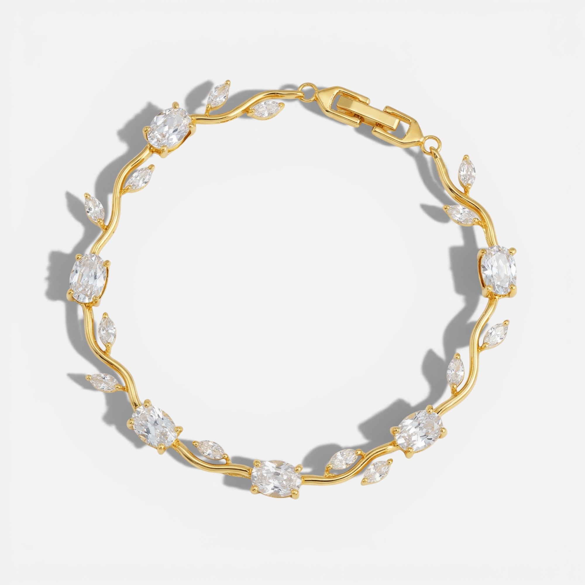 Tulip Pavé Charm Bracelet