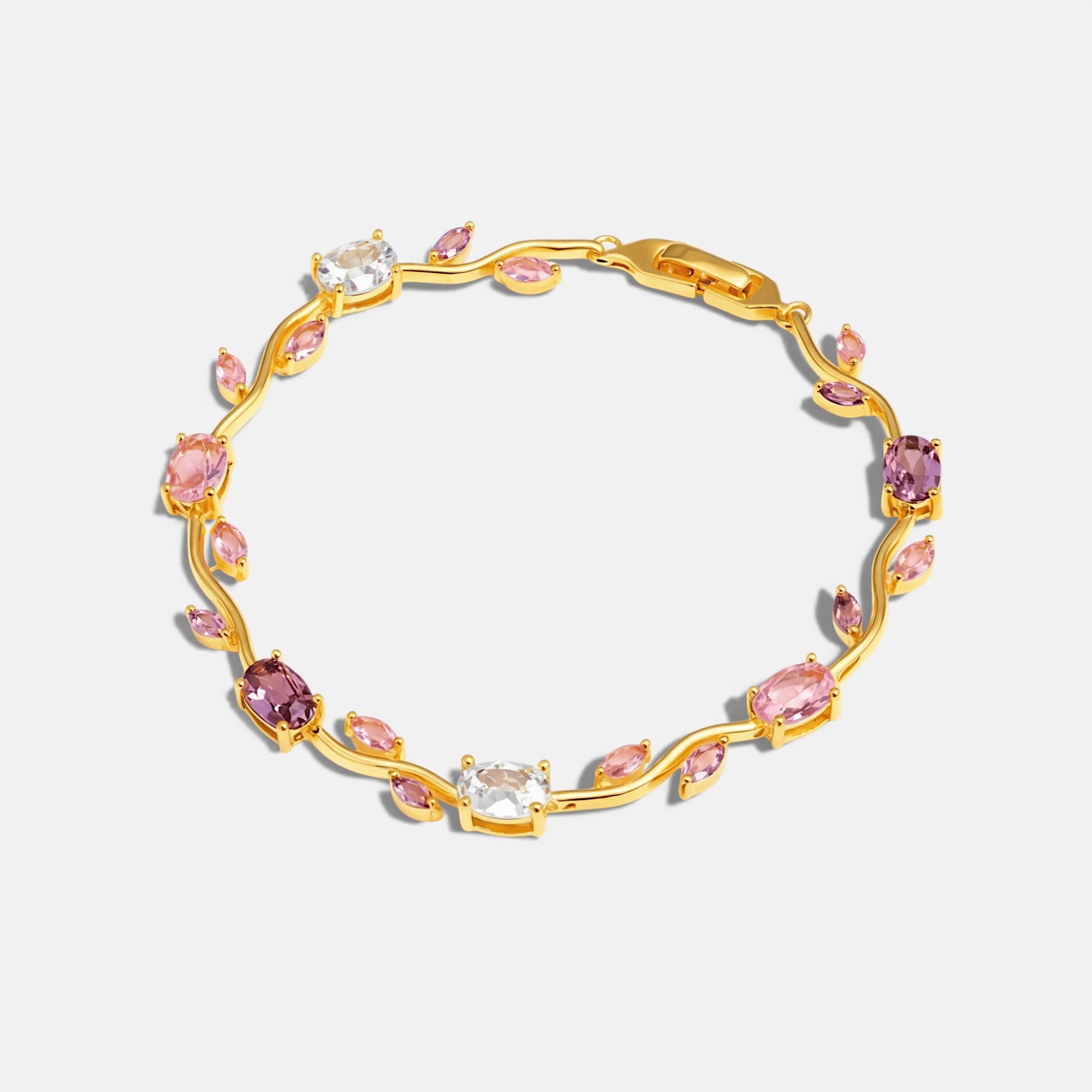 Tulip Pavé Charm Bracelet