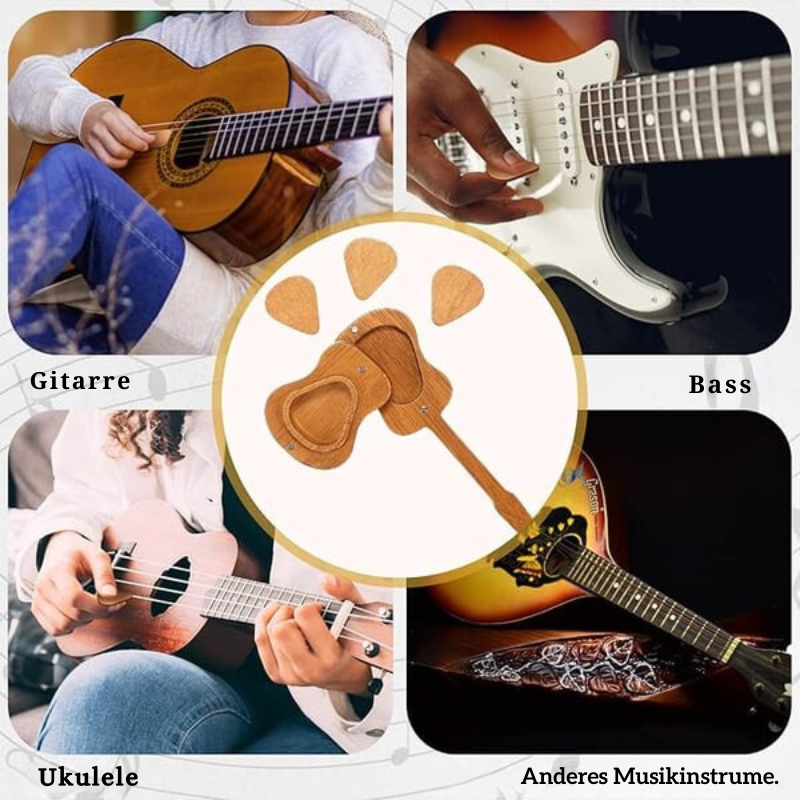 TuneCradle – Mini-Sweet Edition Cutie din lemn pentru plectru de chitară