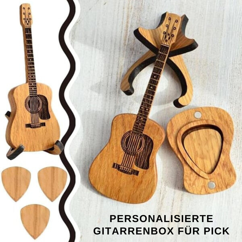 TuneCradle – Mini-Sweet Edition Cutie din lemn pentru plectru de chitară
