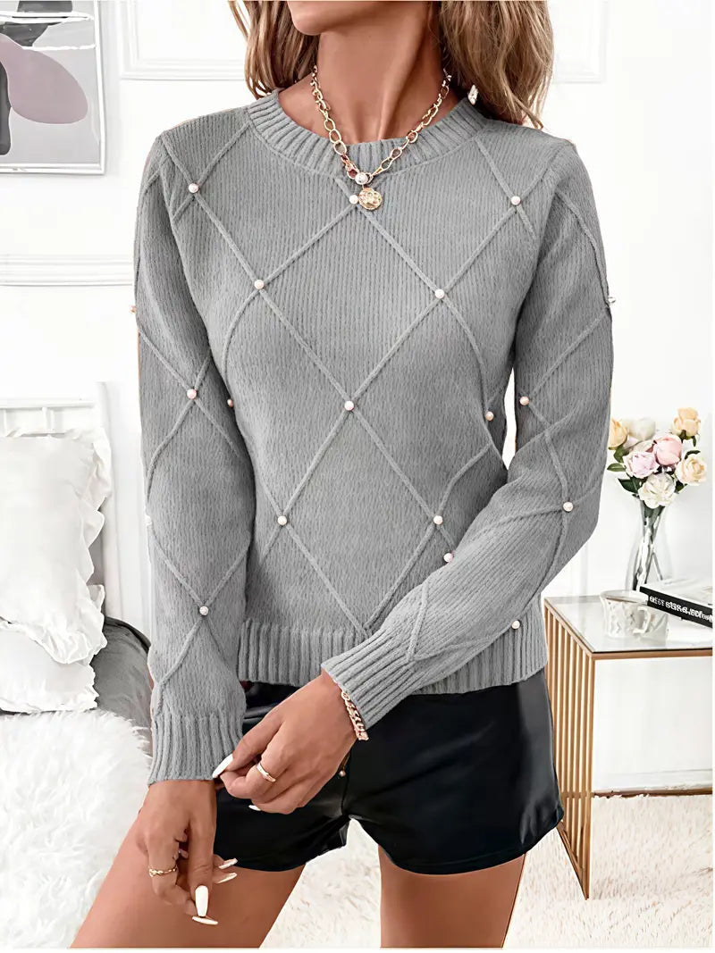 Turid – Eleganter Langarm-Strickpullover