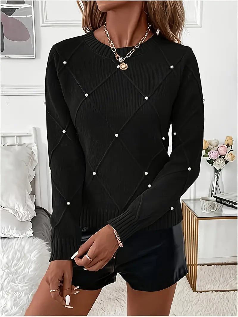 Turid – Eleganter Langarm-Strickpullover