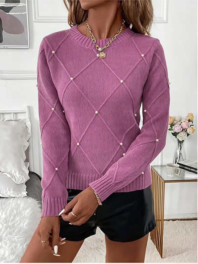 Turid – Eleganter Langarm-Strickpullover