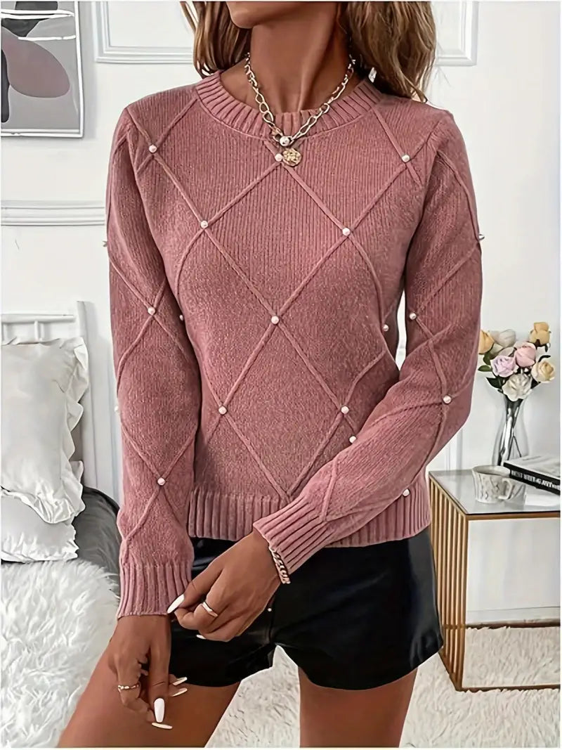 Turid – Eleganter Langarm-Strickpullover