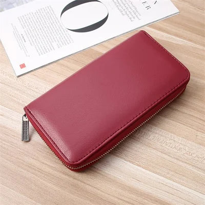 Portofel unisex cu multiple compartimente împotriva fraudei cu carduri de credit
