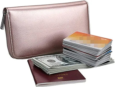 Portofel unisex cu multiple compartimente împotriva fraudei cu carduri de credit