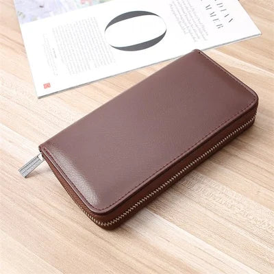 Portofel unisex cu multiple compartimente împotriva fraudei cu carduri de credit