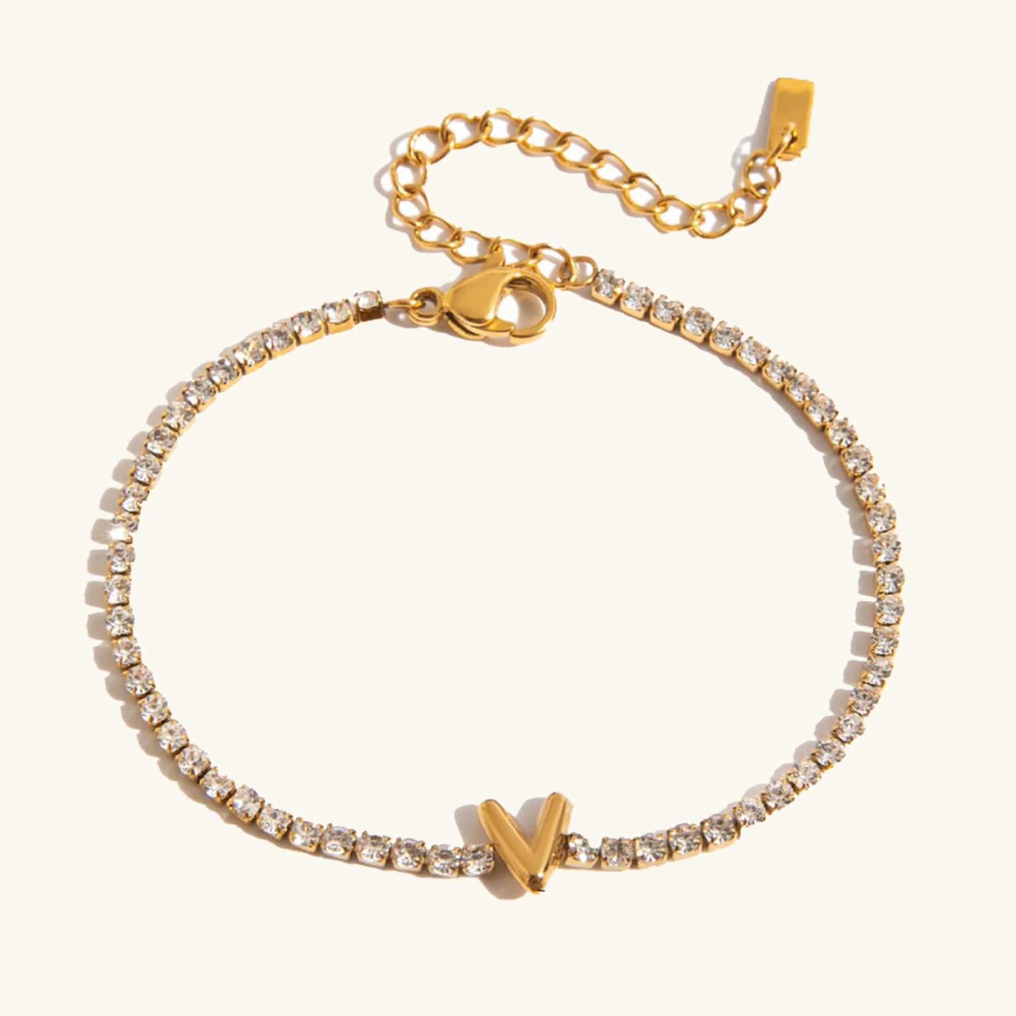 Stridr Edge Bubble Letter Tennis Bracelet