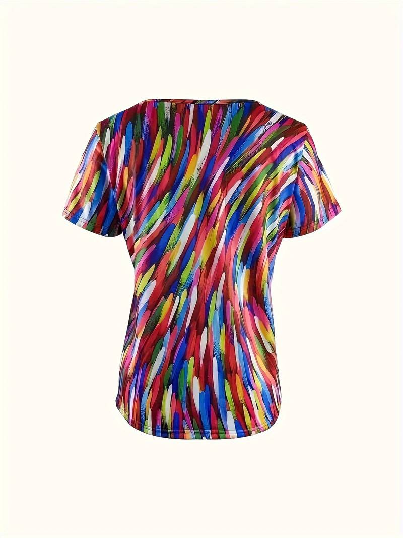 Vidumini - Top Estivo Arcobaleno con Maniche Corte