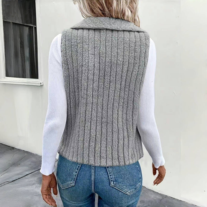 Vincenza – Unifarbener Freizeit-Cardigan