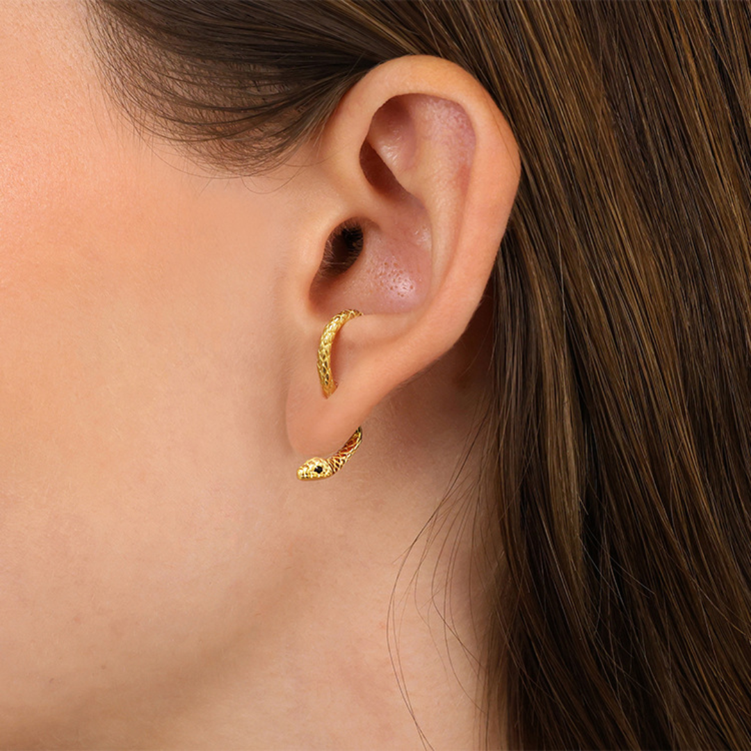 Vintage Snake Adjustable Earrings