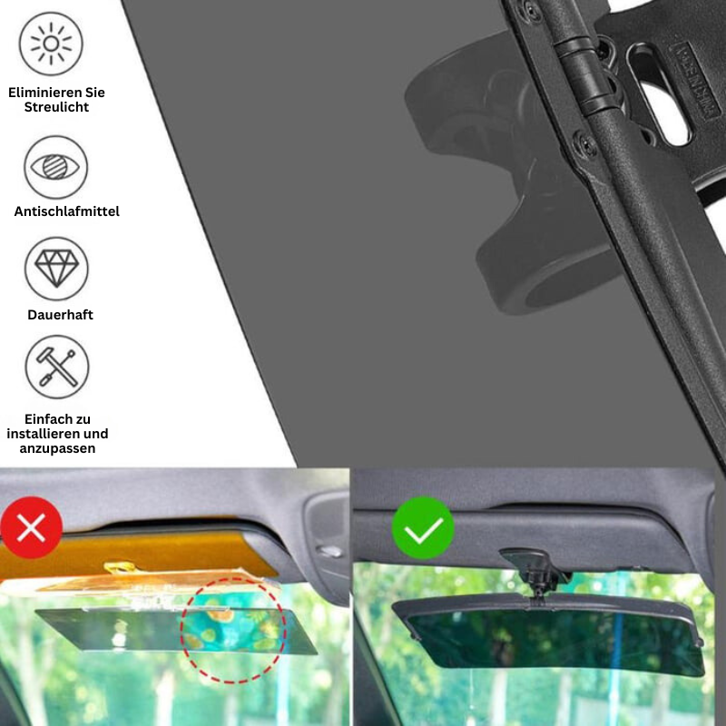 VisionClear – Universele zonneklep met gepolariseerde schitteringsbescherming