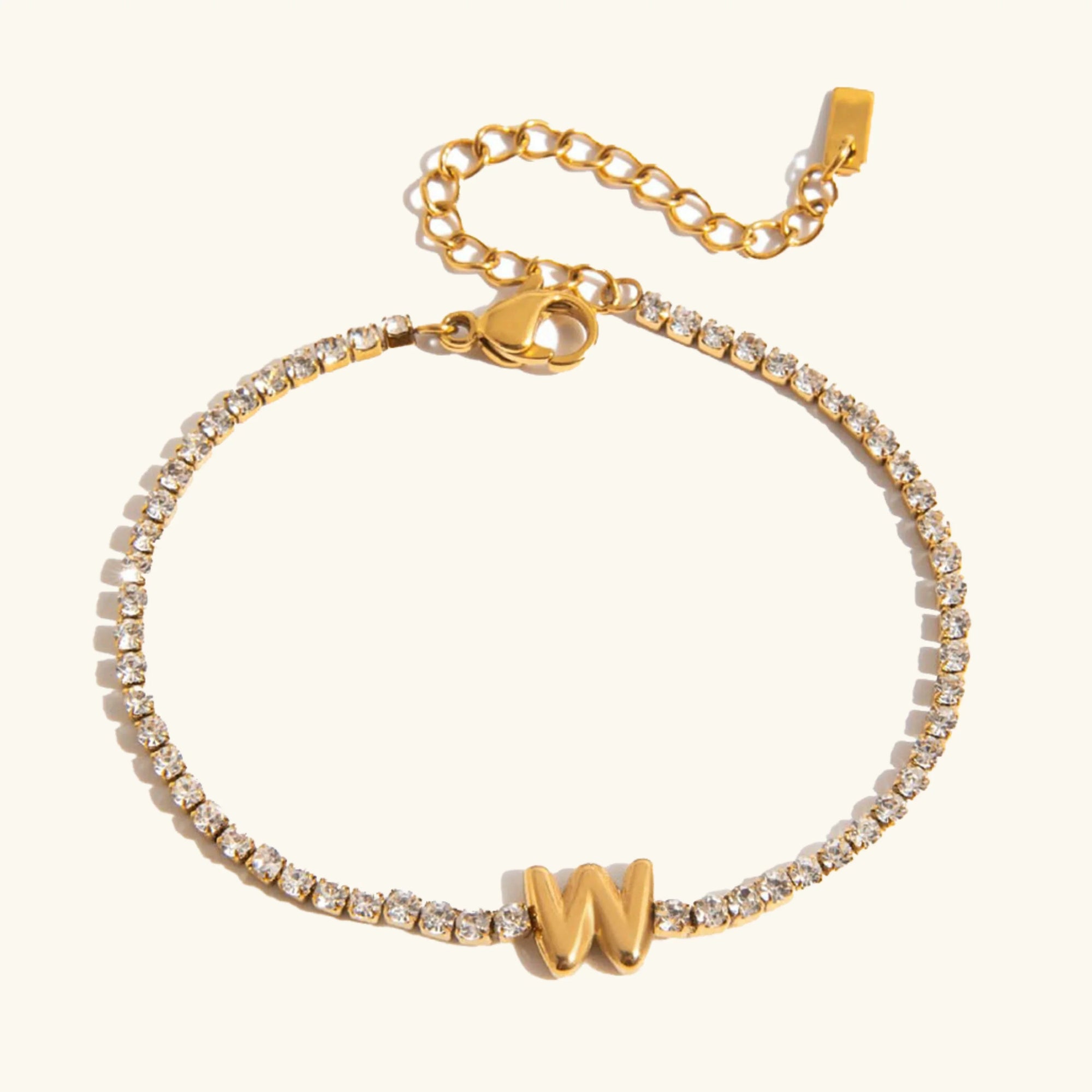 Stridr Edge Bubble Letter Tennis Bracelet