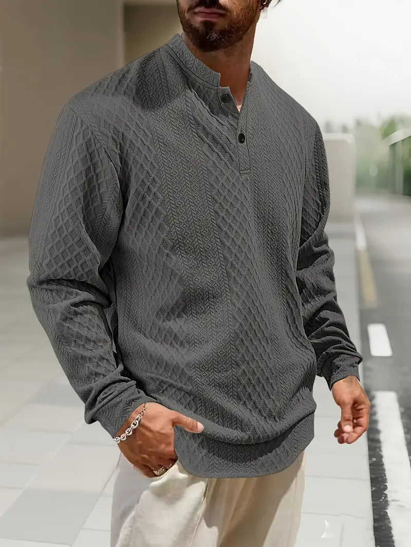 Warriner – Sweat-shirt à manches longues avec motif géométrique