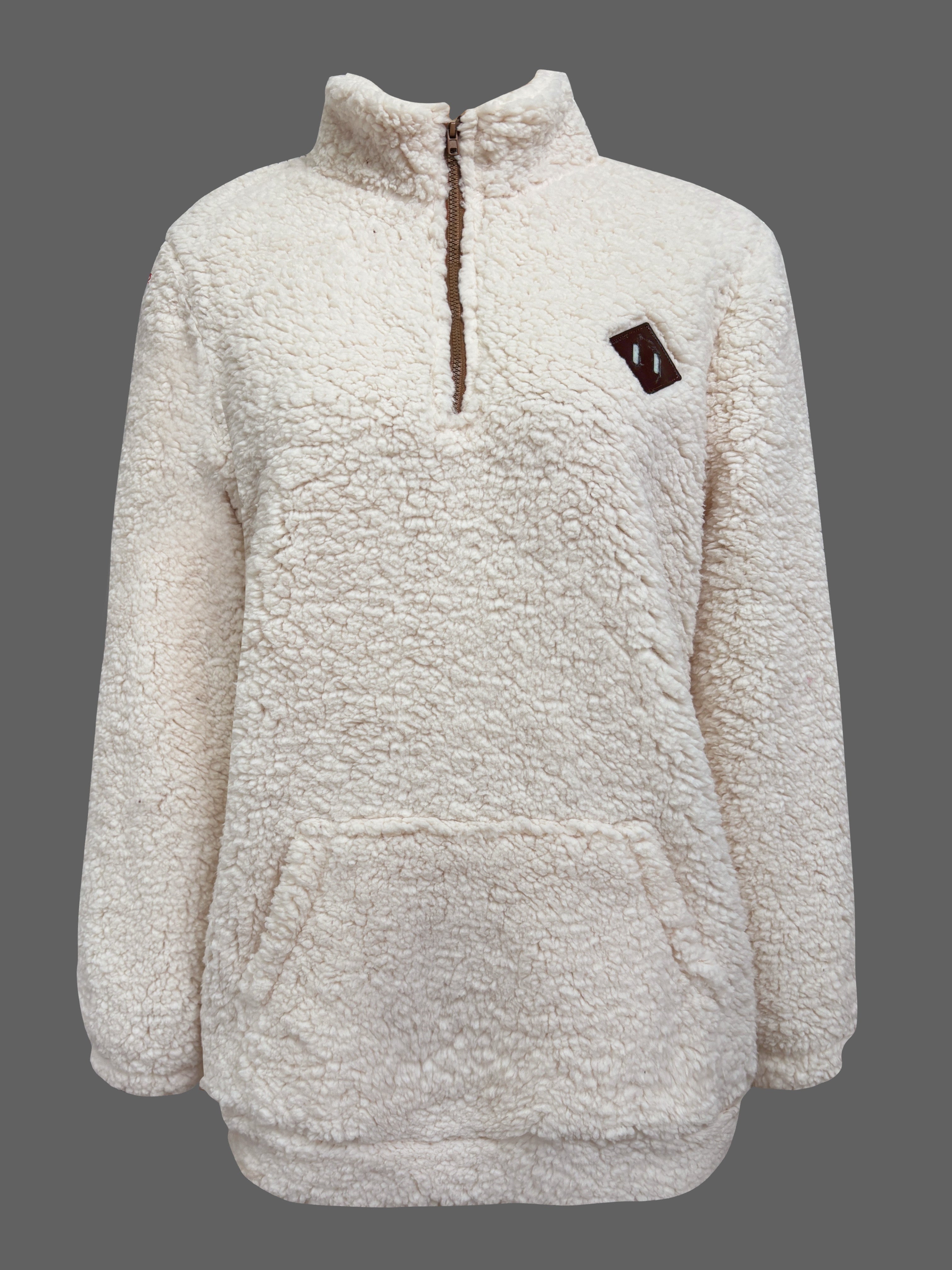 Willemien – Sweat-shirt polaire à manches longues avec fermeture éclair