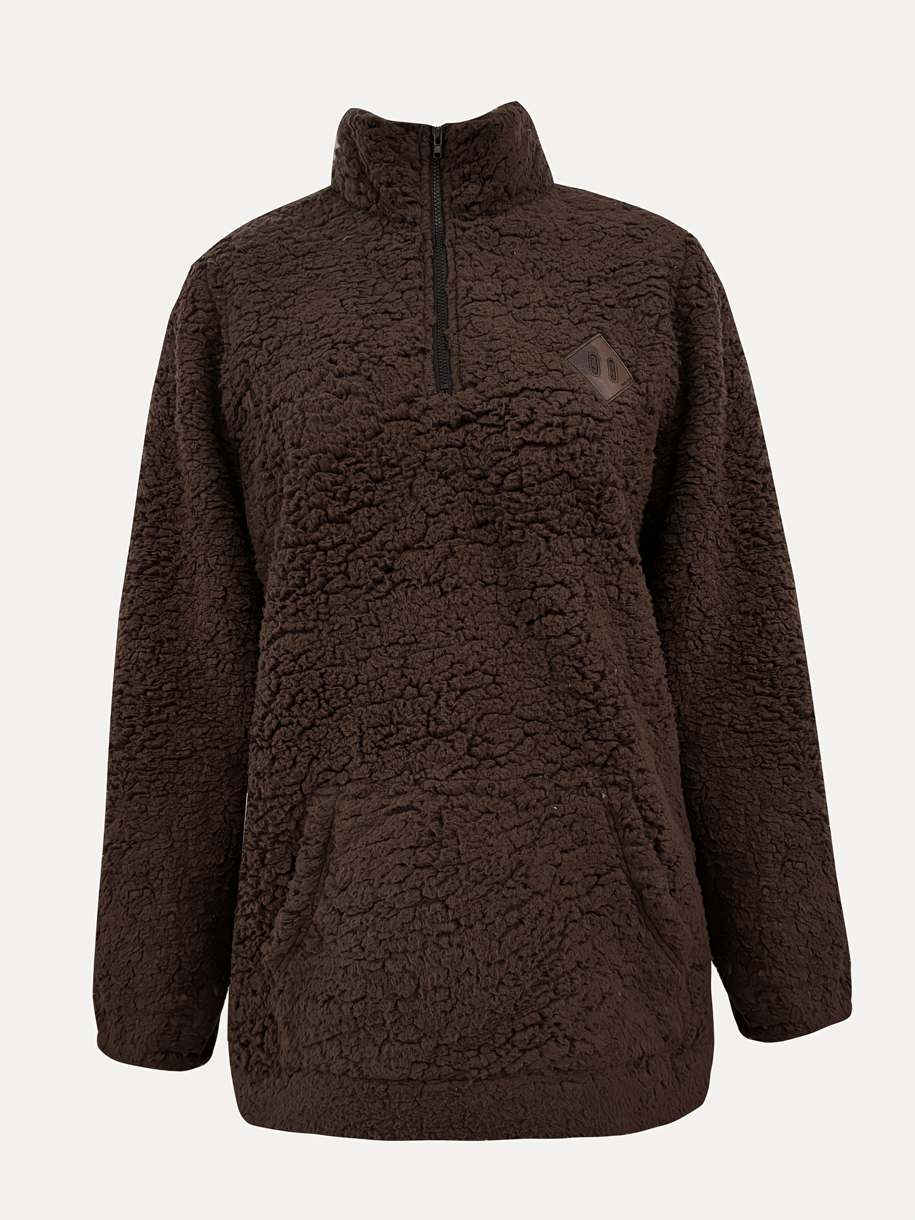 Willemien – Sweat-shirt polaire à manches longues avec fermeture éclair