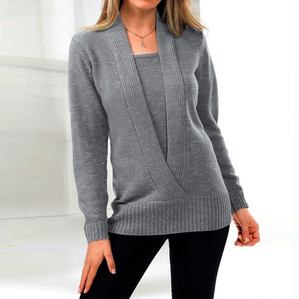 Women's Solid Color Sweater Knitted Sweater