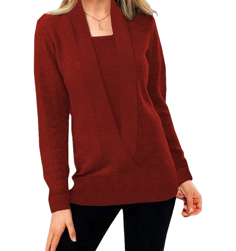 Women's Solid Color Sweater Knitted Sweater