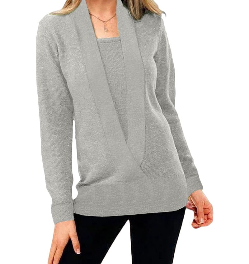 Women's Solid Color Sweater Knitted Sweater