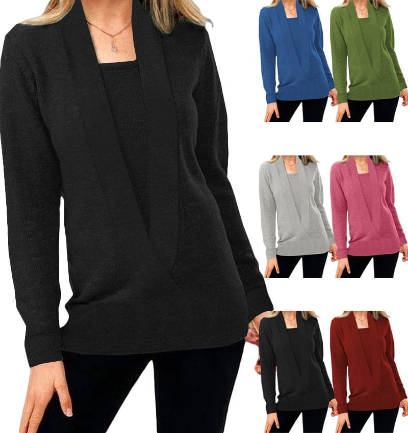 Women's Solid Color Sweater Knitted Sweater