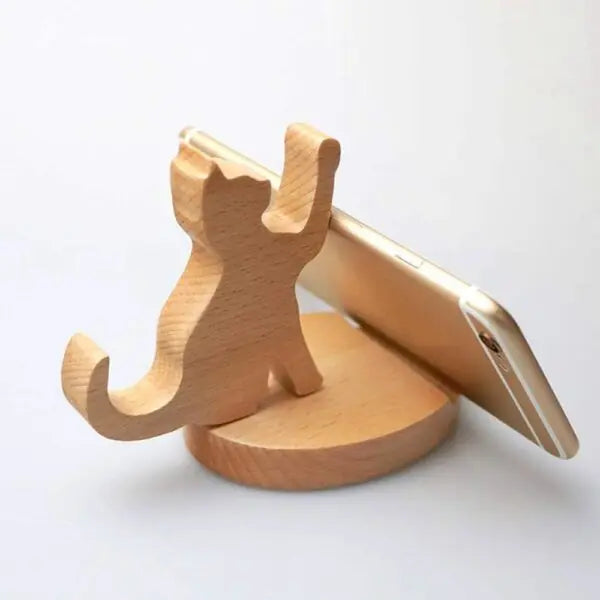 Woodstand – Handgemaakte houten telefoonhouder