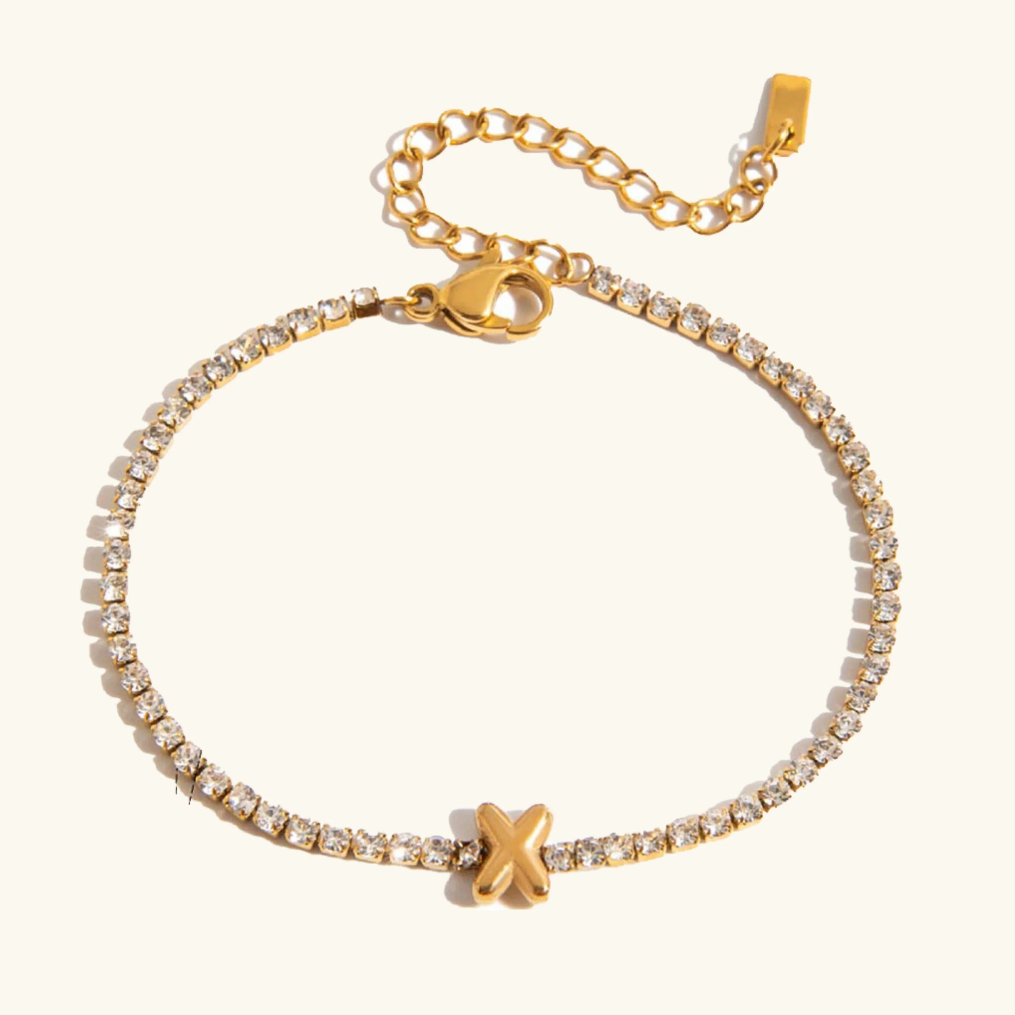 Stridr Edge Bubble Letter Tennis Bracelet