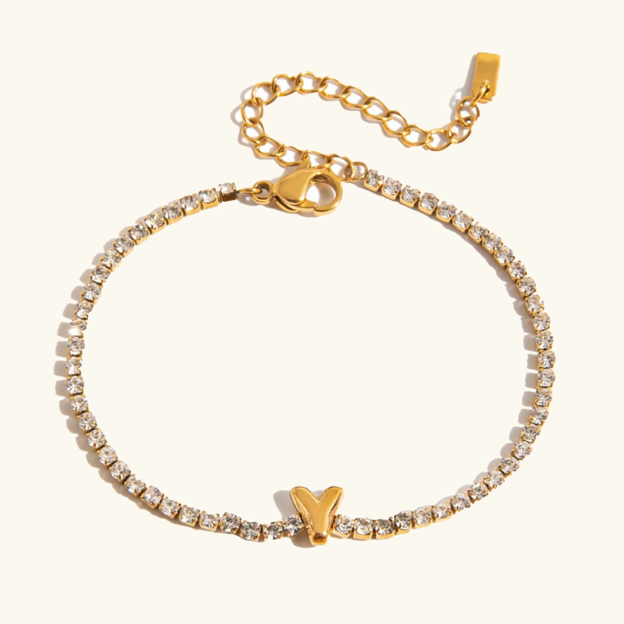 Stridr Edge Bubble Letter Tennis Bracelet