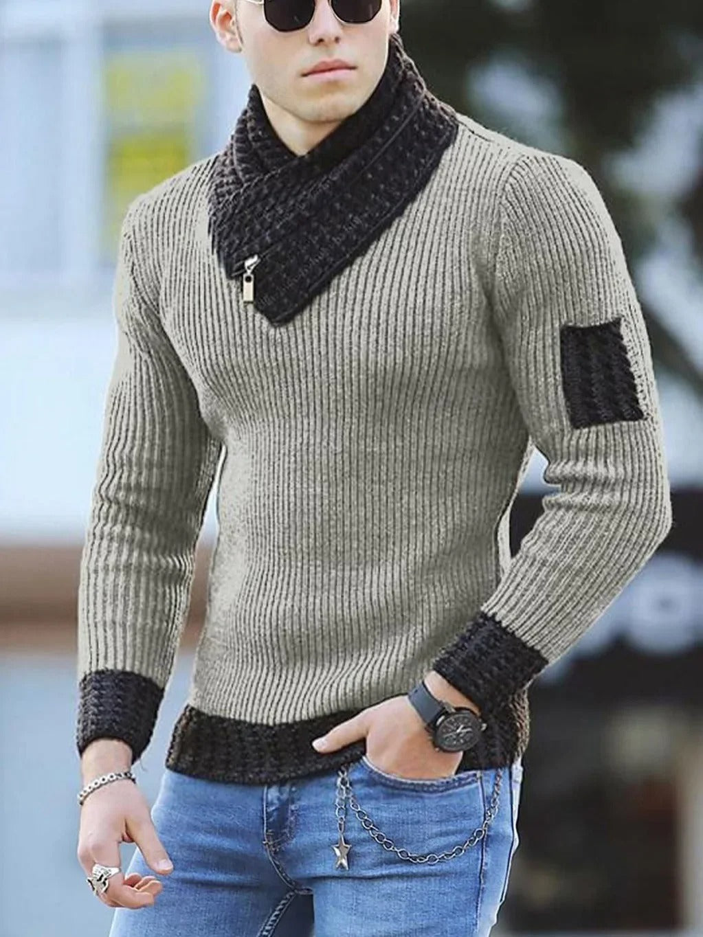 Yannic – Long-Sleeve Knit Sweater