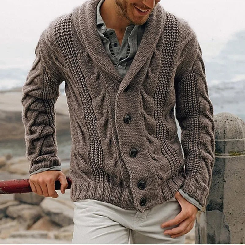 Yannik – Knitted Single-Breasted Sweater