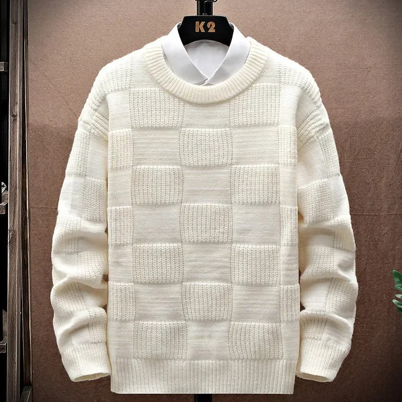 Yaxin – Maglione casual a quadri retrò