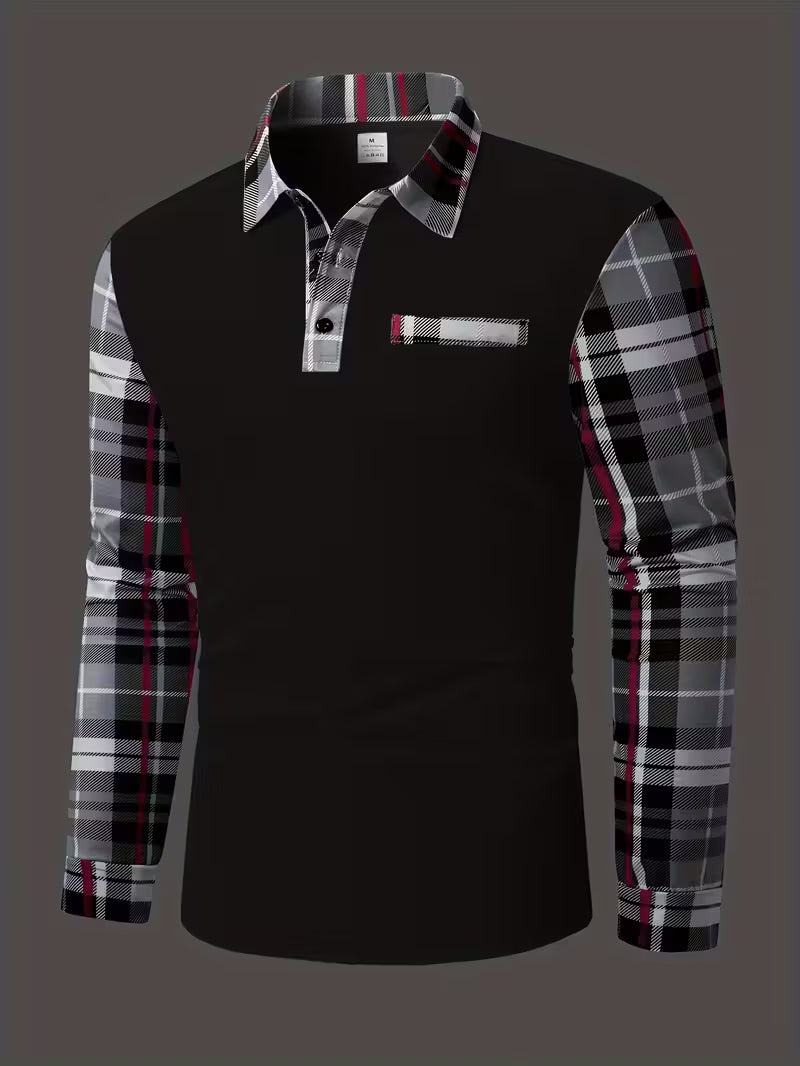 Yiannis – Camisa de manga larga con parche en el pecho