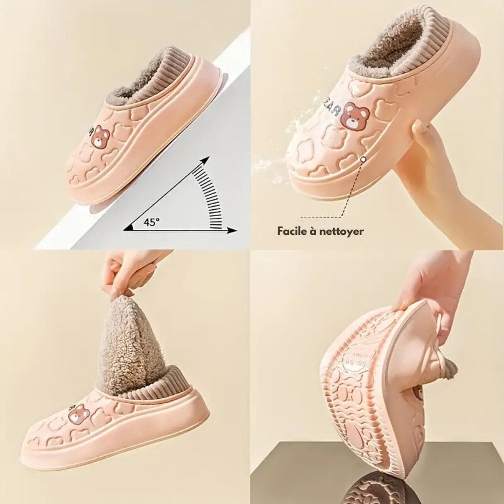 Ylvania - Pantuflas impermeables con forro de felpa