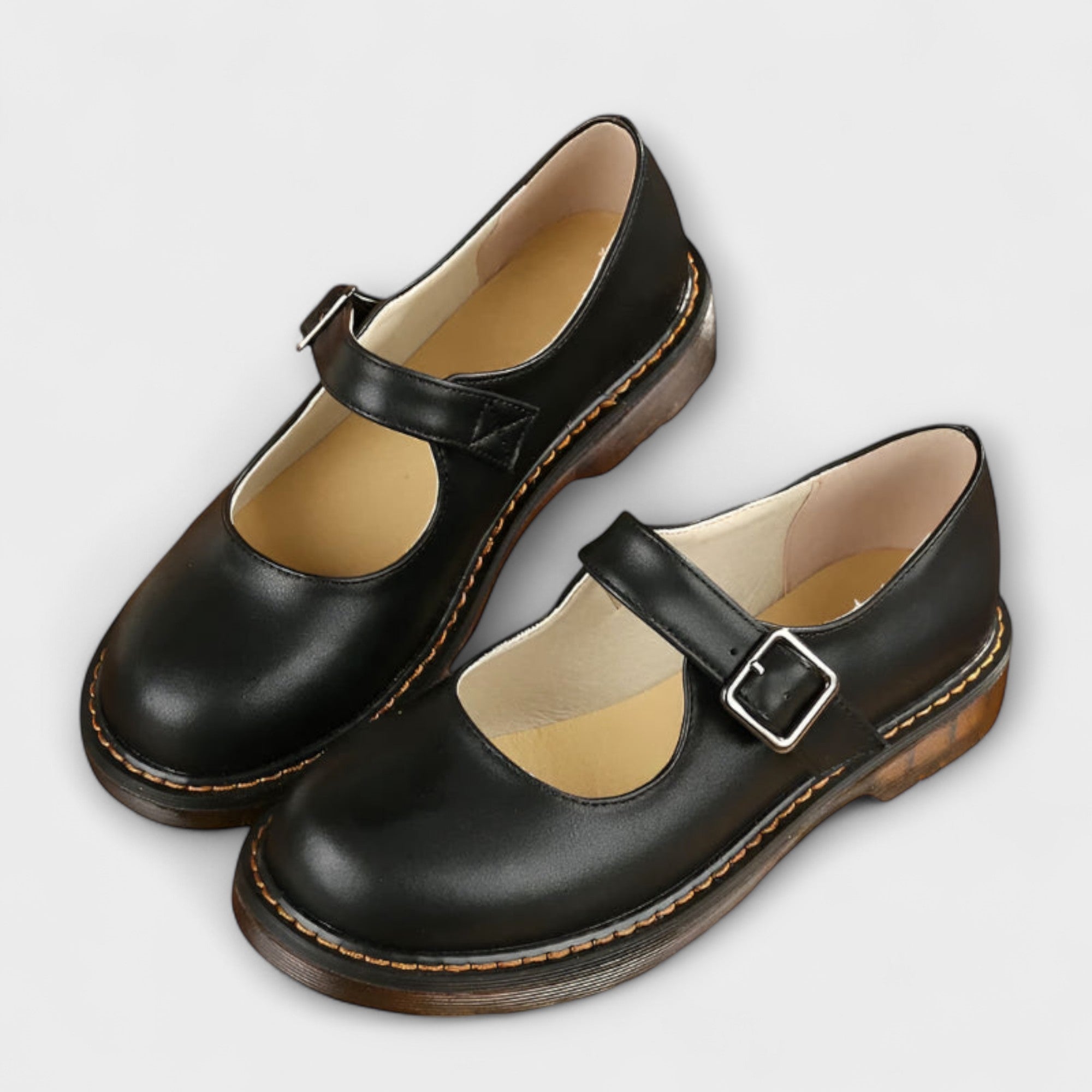 Yolanda – Zapatos de cuero elegantes con correa