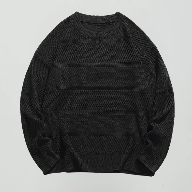 Yordan – Lockerer Rundhals-Strickpullover