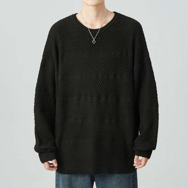 Yordan – Lockerer Rundhals-Strickpullover