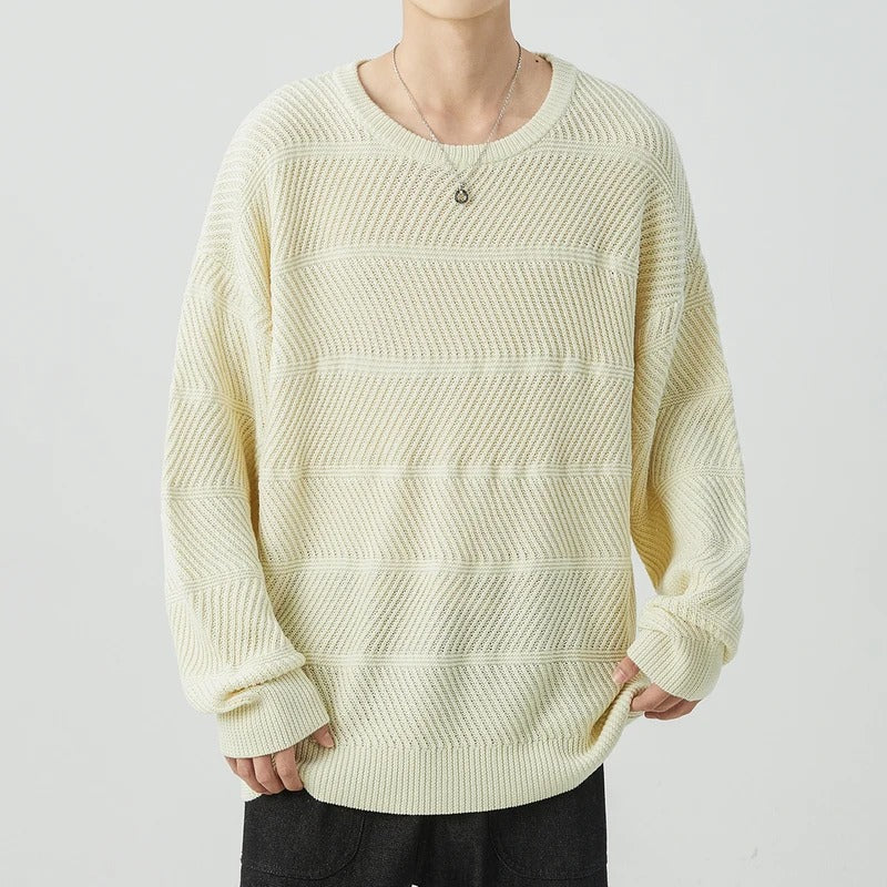 Yordan – Lockerer Rundhals-Strickpullover