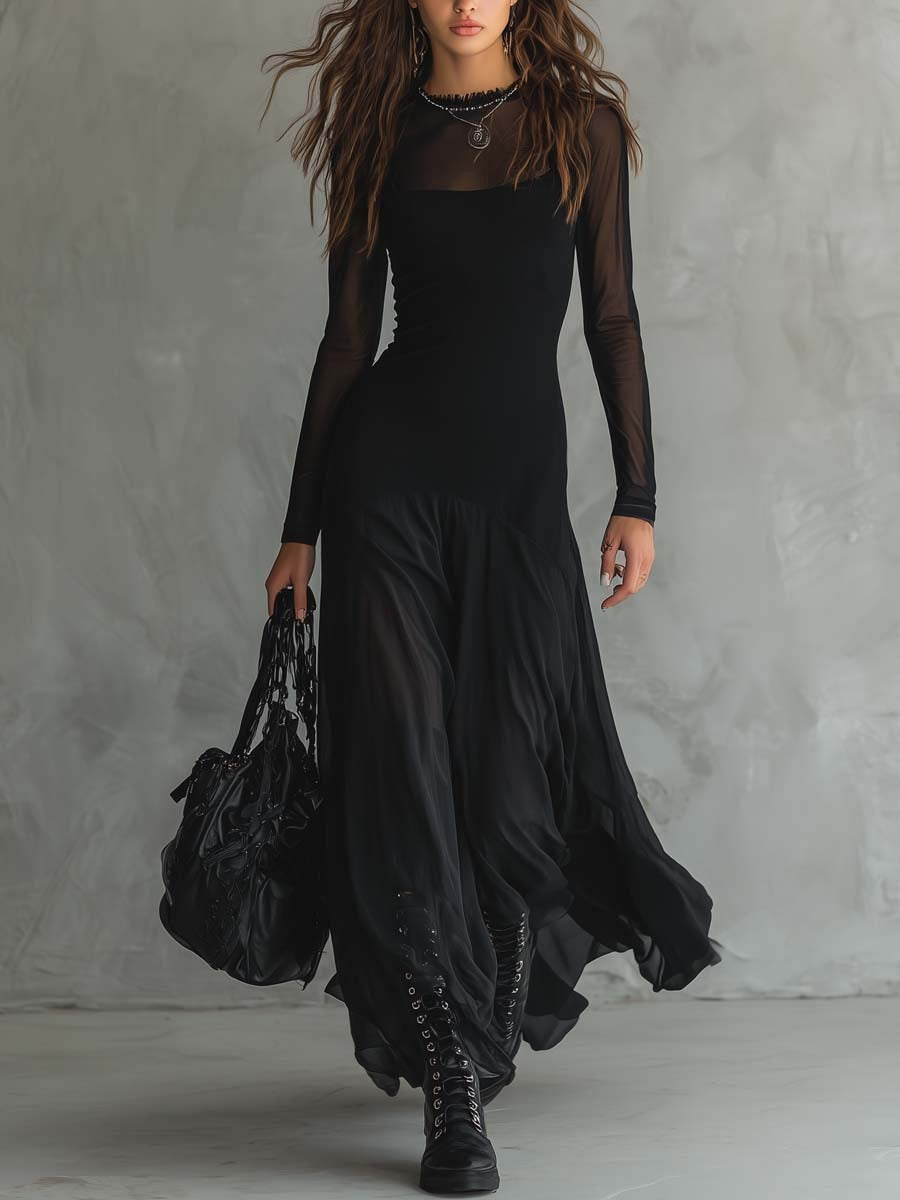 Yovanna – Vestido largo de tul con encanto delicado