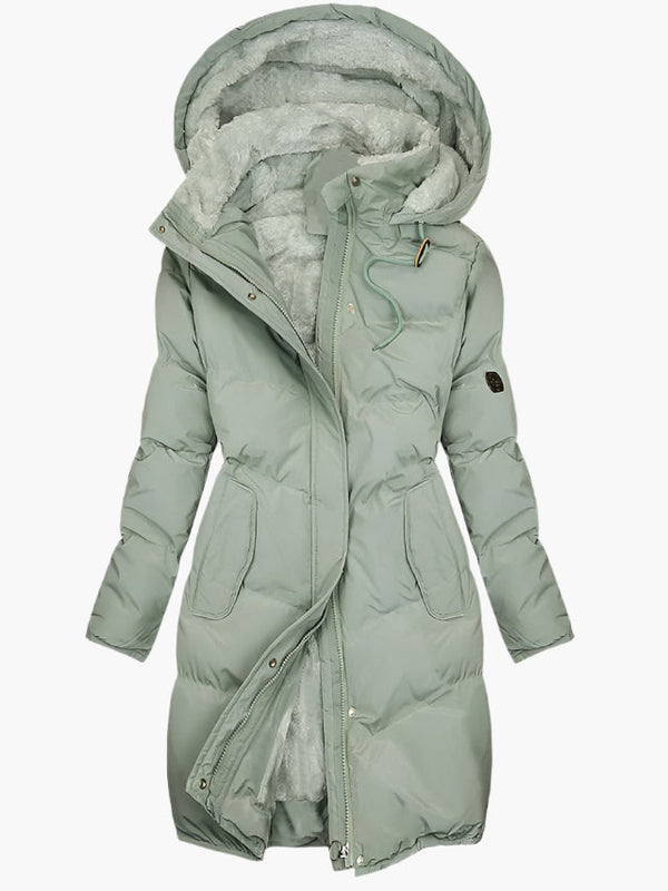 Yvienne – Insulated Winter Coat with Hood and Zipper