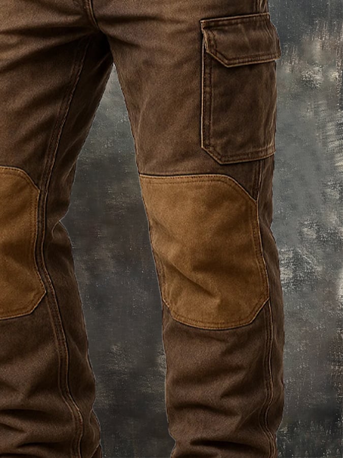Zakary – Vintage Outdoor Knee Pants in Used Look with Adventure Seams