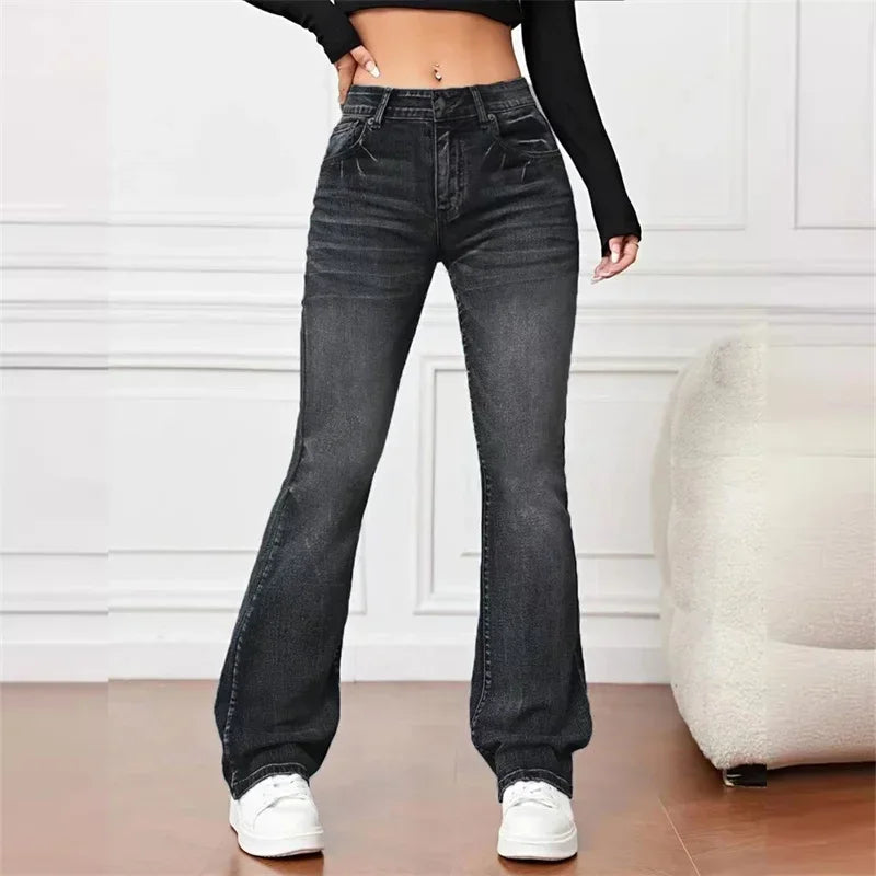 Zelia – Jeans acampanados vintage con cintura media