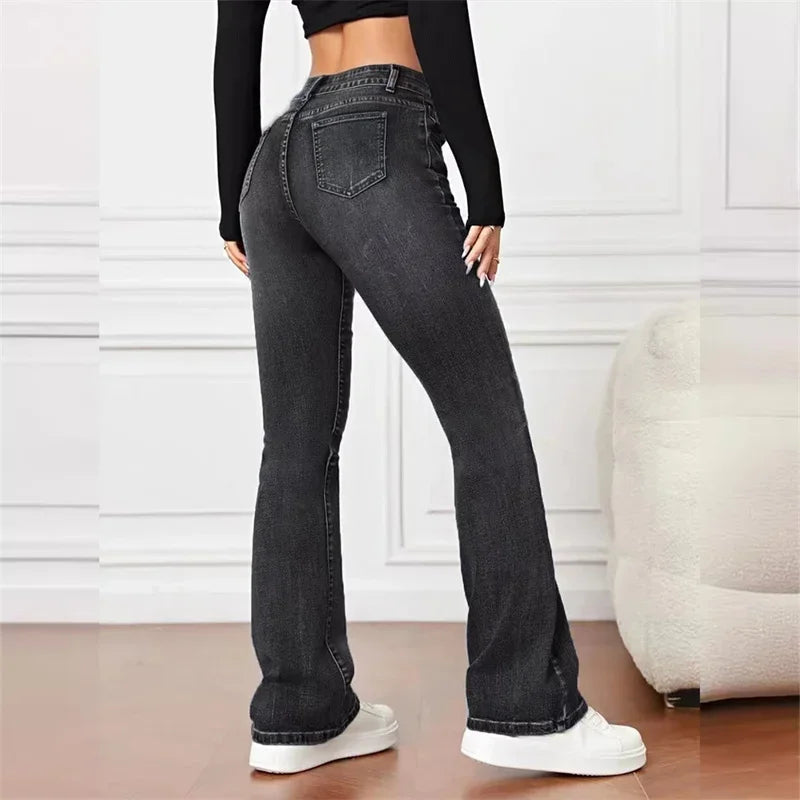 Zelia – Jeans acampanados vintage con cintura media