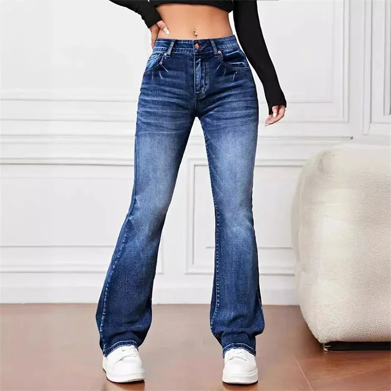 Zelia – Jeans acampanados vintage con cintura media