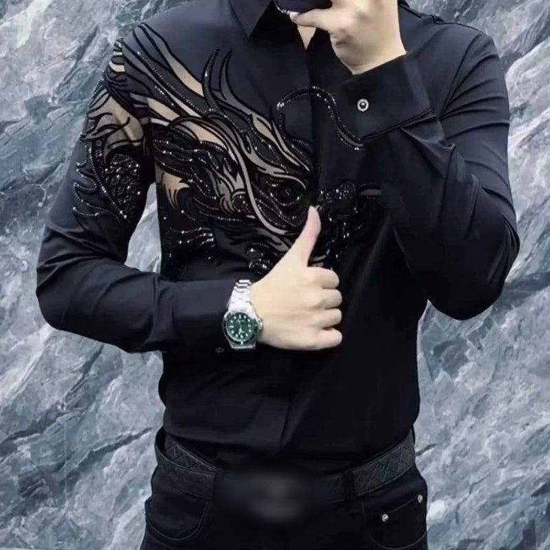 Zeljko – Elegant slim-fit overhemd met print